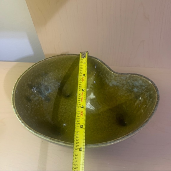 Unique Pair of Glazed Earthy Ceramic Planters - Vintage Tri-Footed Planters - Picture 7 of 14